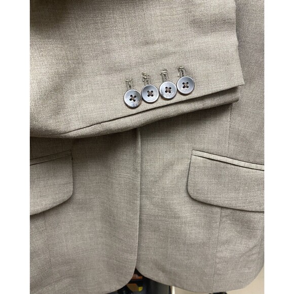 Vtg Eddie Bauer Size 8P 98% Wool Career Jacket Blazer Grayish Beige Preppy - Picture 6 of 10